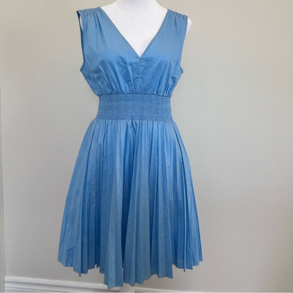 Rebecca Taylor Light Blue V-Neck Sleeveless Dress